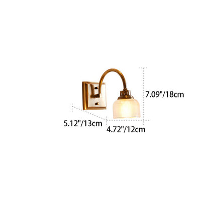 Round Glass 1/2/3-Light Vanity Light Wall Sconce Lamp