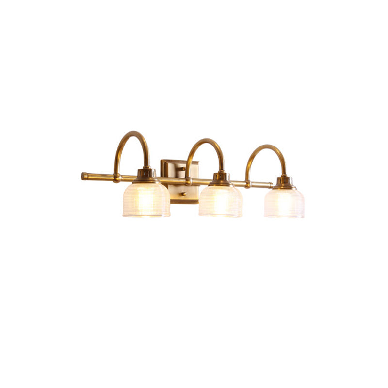Round Glass 1/2/3-Light Vanity Light Wall Sconce Lamp