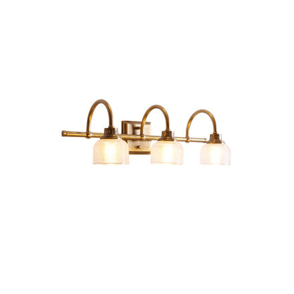 Round Glass 1/2/3-Light Vanity Light Wall Sconce Lamp