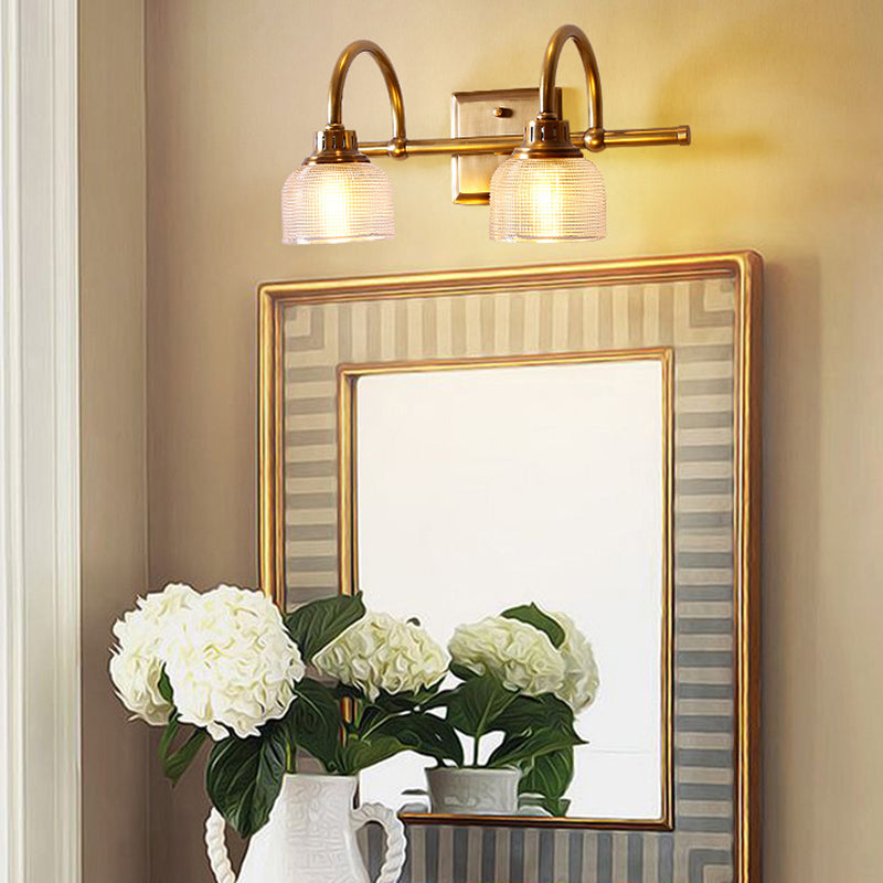 Round Glass 1/2/3-Light Vanity Light Wall Sconce Lamp