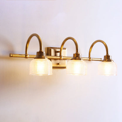Round Glass 1/2/3-Light Vanity Light Wall Sconce Lamp