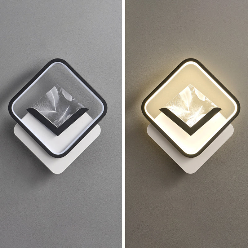 Diamond Crack Pattern Iron Acrylic PVC LED Wall Sconce Lamp