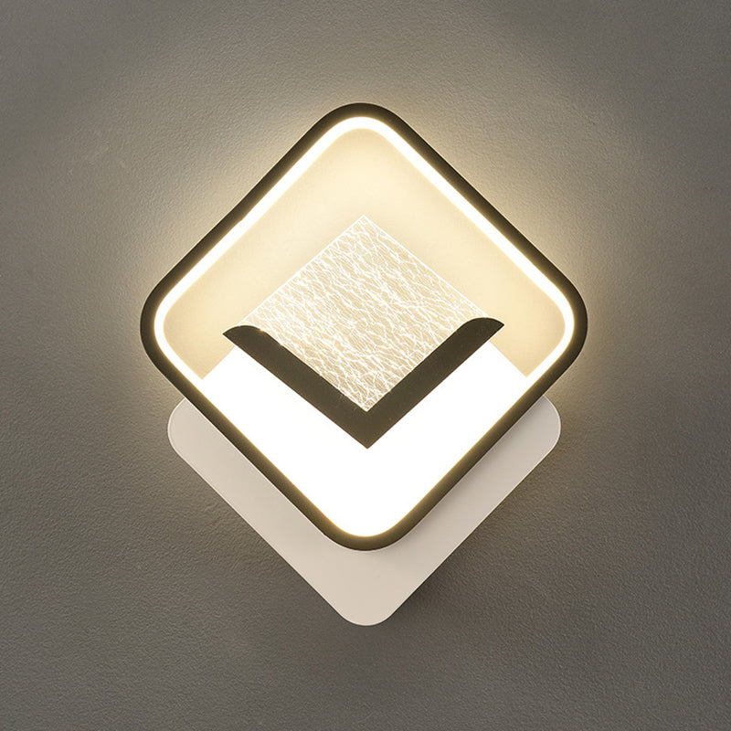 Diamond Crack Pattern Iron Acrylic PVC LED Wall Sconce Lamp