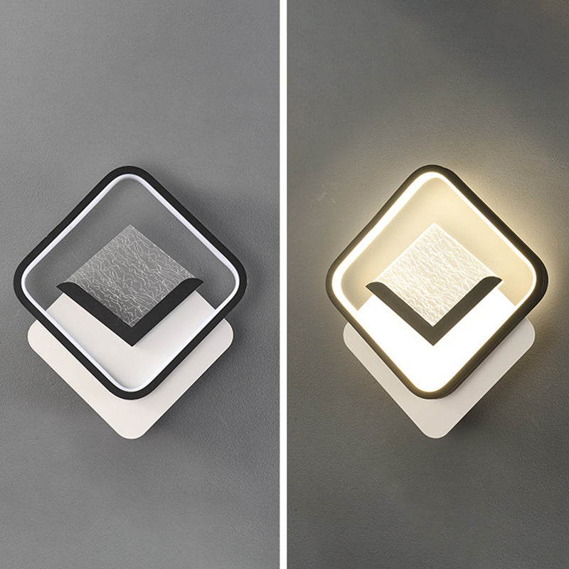 Diamond Crack Pattern Iron Acrylic PVC LED Wall Sconce Lamp
