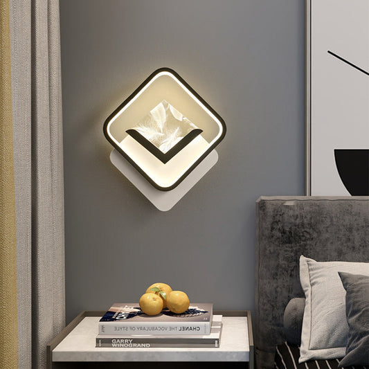 Diamond Crack Pattern Iron Acrylic PVC LED Wall Sconce Lamp