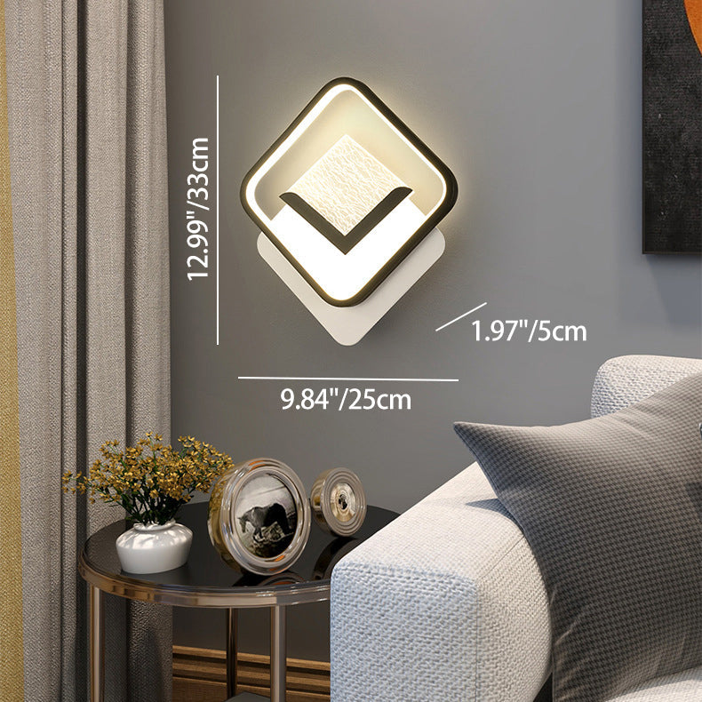 Diamond Crack Pattern Iron Acrylic PVC LED Wall Sconce Lamp