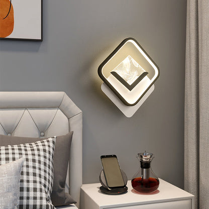 Diamond Crack Pattern Iron Acrylic PVC LED Wall Sconce Lamp