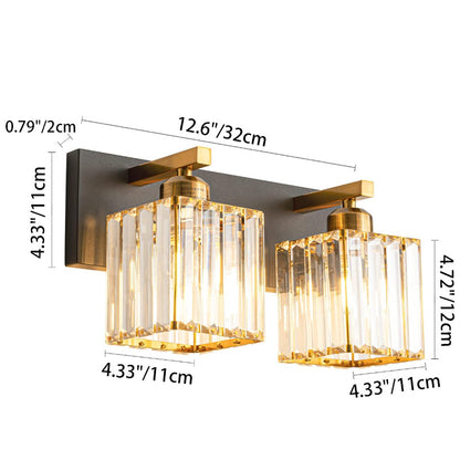 French Crystal 2/3/4-Light Vanity Light Wall Sconce Lamp