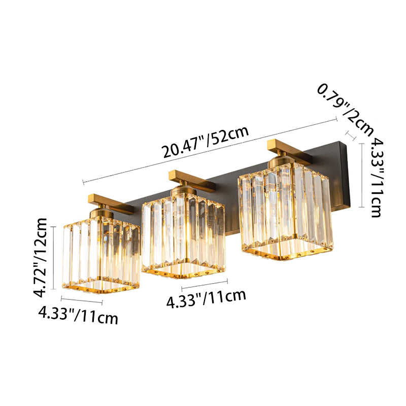 French Crystal 2/3/4-Light Vanity Light Wall Sconce Lamp