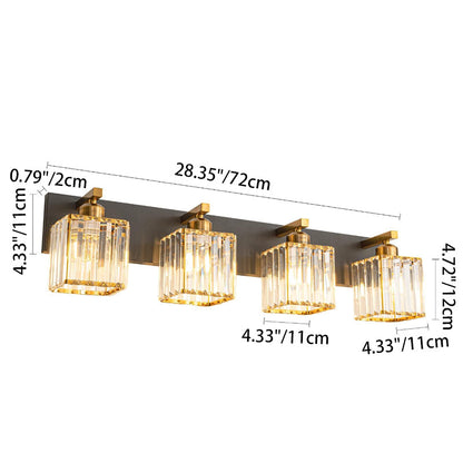French Crystal 2/3/4-Light Vanity Light Wall Sconce Lamp
