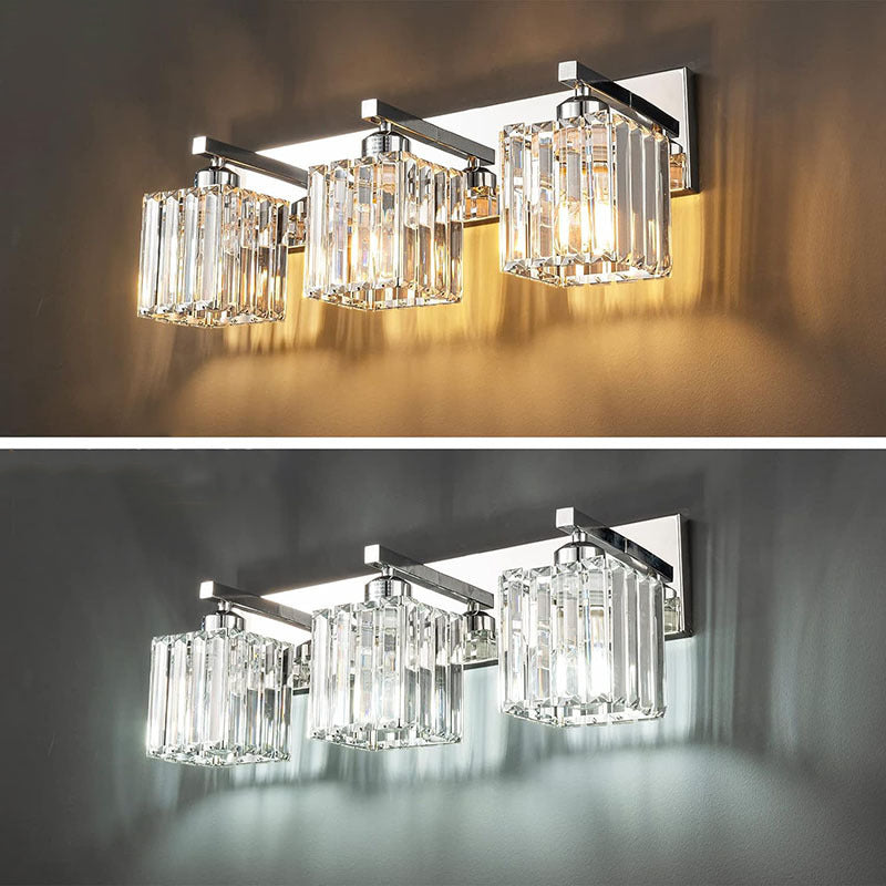 French Crystal 2/3/4-Light Vanity Light Wall Sconce Lamp