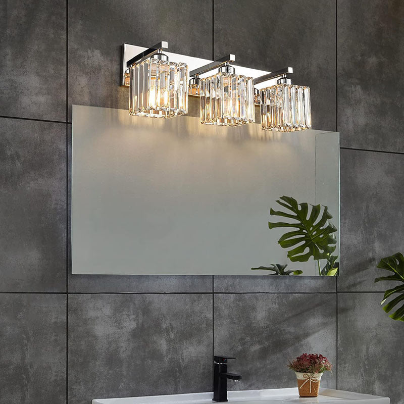French Crystal 2/3/4-Light Vanity Light Wall Sconce Lamp