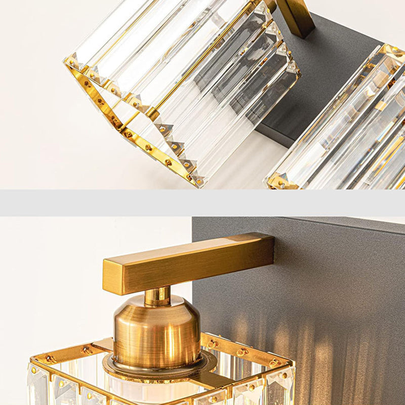 French Crystal 2/3/4-Light Vanity Light Wall Sconce Lamp