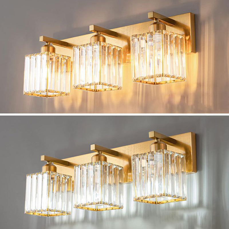 French Crystal 2/3/4-Light Vanity Light Wall Sconce Lamp