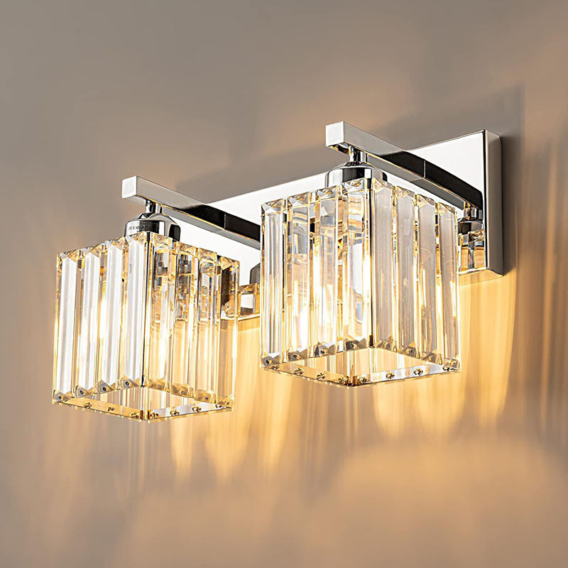 French Crystal 2/3/4-Light Vanity Light Wall Sconce Lamp