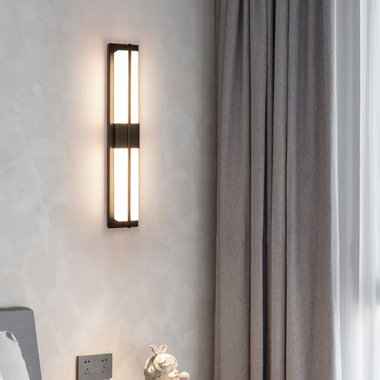 Minimalist Rectangular Iron Acrylic LED Wall Sconce Lamp