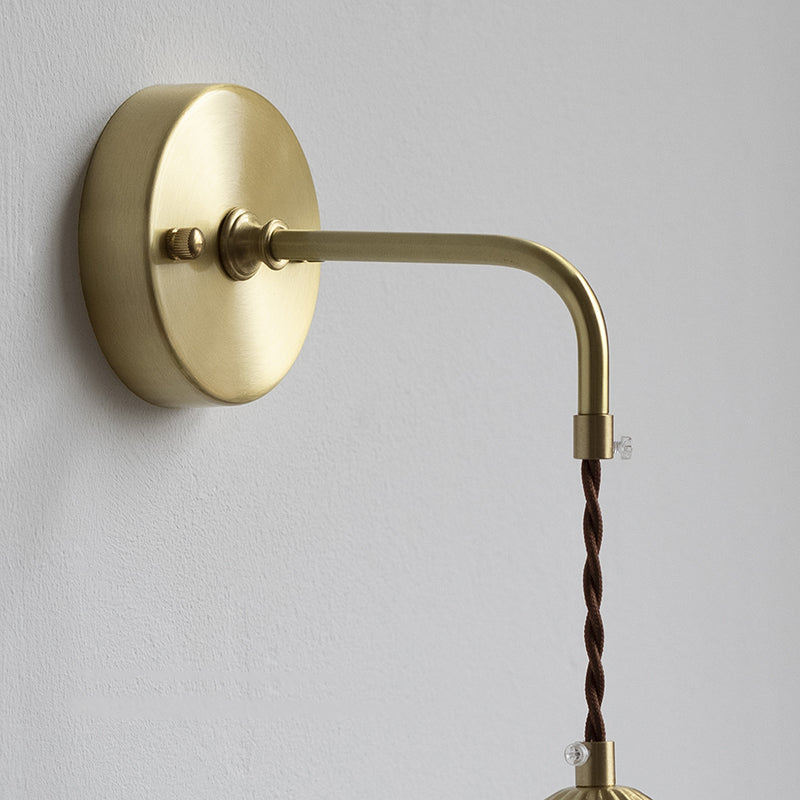 Tiffany Cat Pattern Brass Glass 1-Light Wall Sconce Lamp
