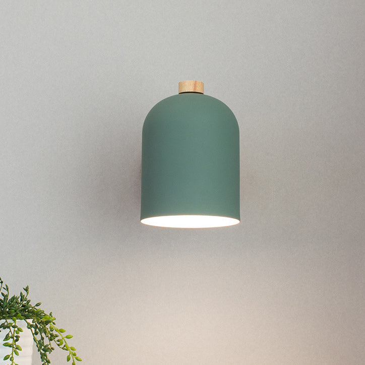 Rotatable Iron Solid Wood Aluminum 1-Light Wall Sconce Lamp