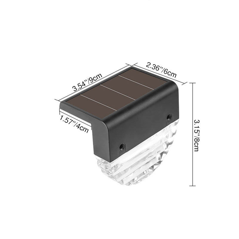 Solar Plastic LED Outdoor Wall Sconce Lamp Landscape Light