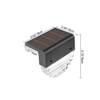 Solar Plastic LED Outdoor Wall Sconce Lamp Landscape Light