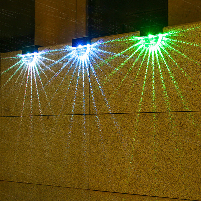 Solar Plastic LED Outdoor Wall Sconce Lamp Landscape Light