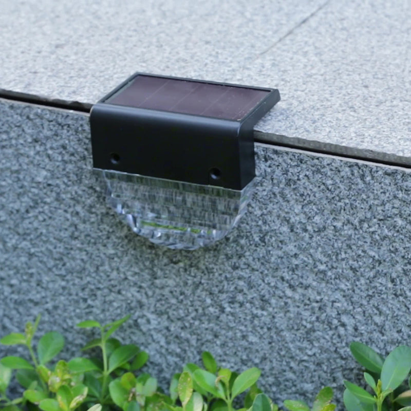Solar Plastic LED Outdoor Wall Sconce Lamp Landscape Light