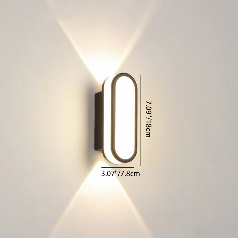 Simplicity Aluminum Acrylic LED Waterproof Wall Sconce Lamp
