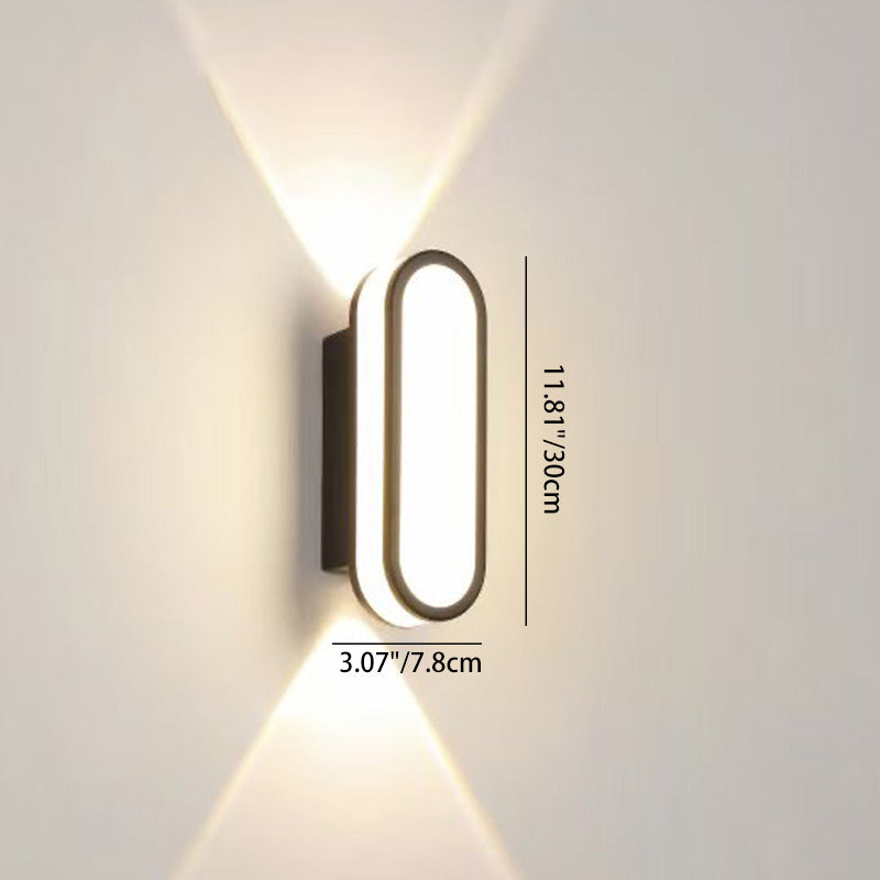 Simplicity Aluminum Acrylic LED Waterproof Wall Sconce Lamp