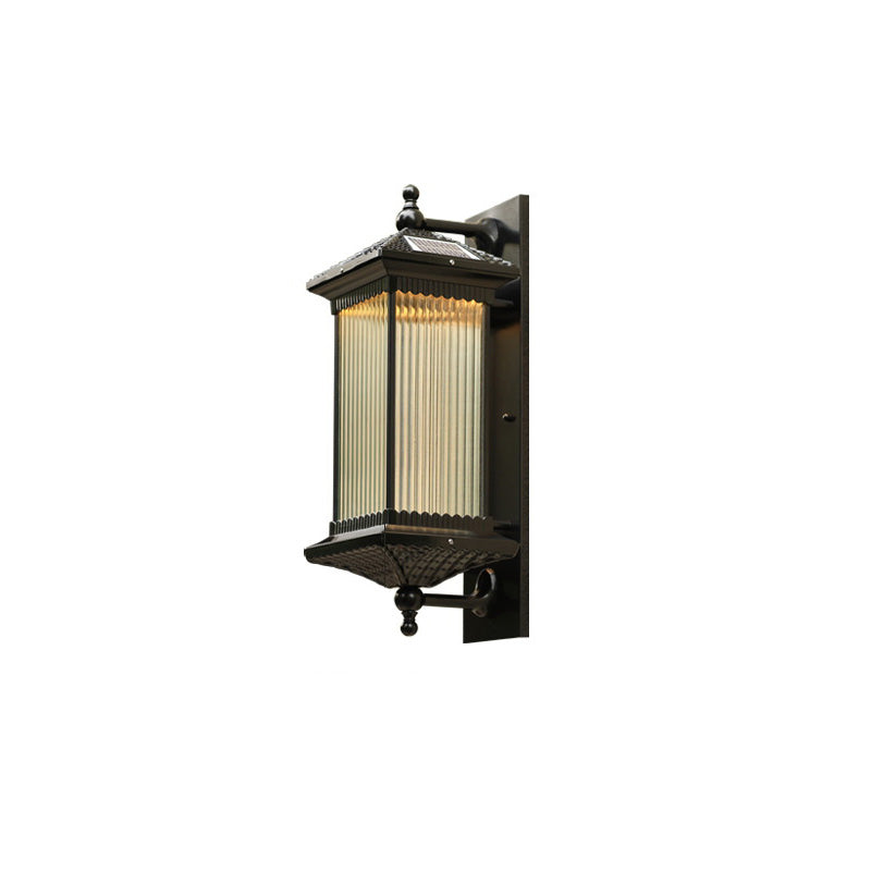 Colonial Glass Waterproof LED Outdoor Wall Sconce Lamp