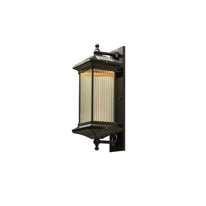Colonial Glass Waterproof LED Outdoor Wall Sconce Lamp