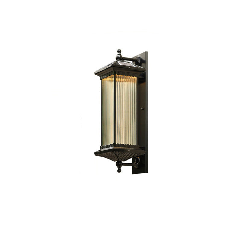 Colonial Glass Waterproof LED Outdoor Wall Sconce Lamp