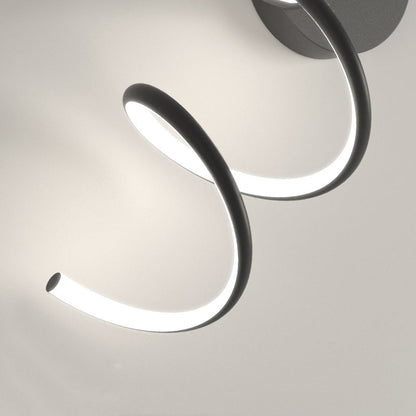 Simplicity Iron Long Curved Line LED Wall Sconce Lamp