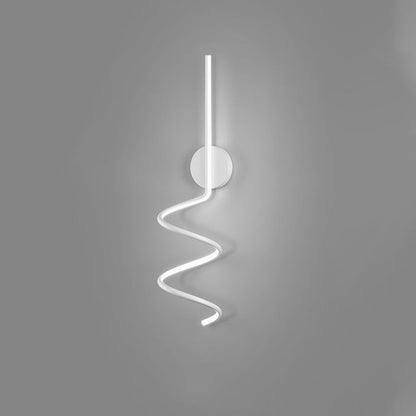 Simplicity Iron Long Curved Line LED Wall Sconce Lamp
