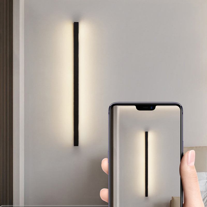 Minimalist Aluminum Iron Long Strip LED Wall Sconce Lamp