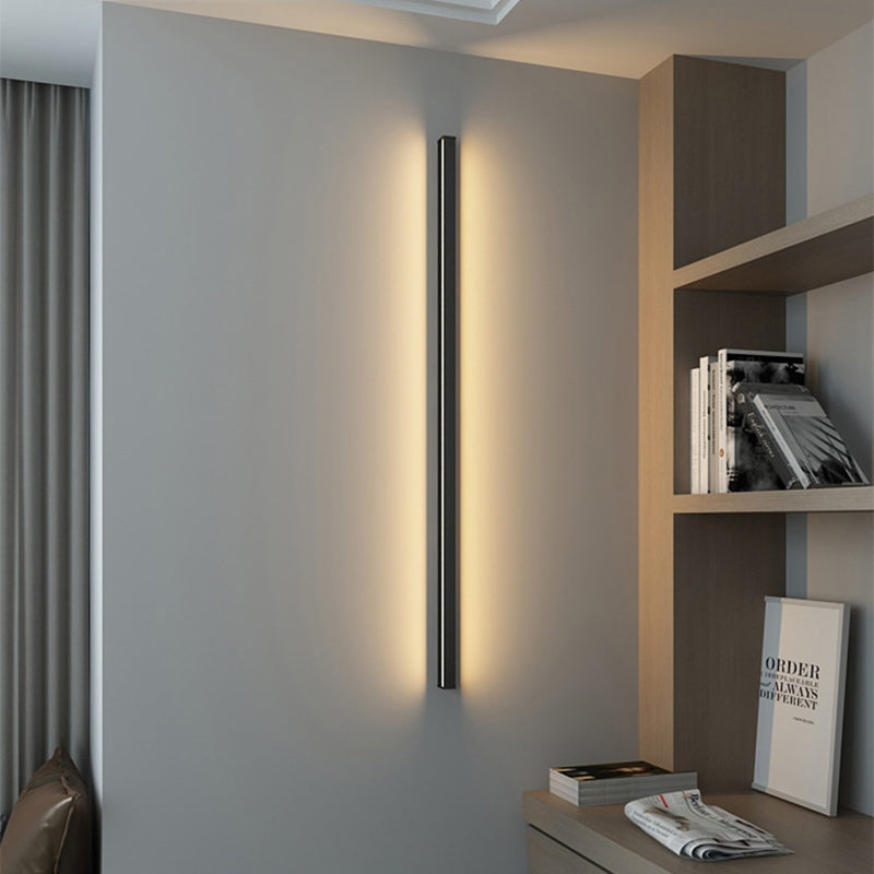 Minimalist Aluminum Iron Long Strip LED Wall Sconce Lamp