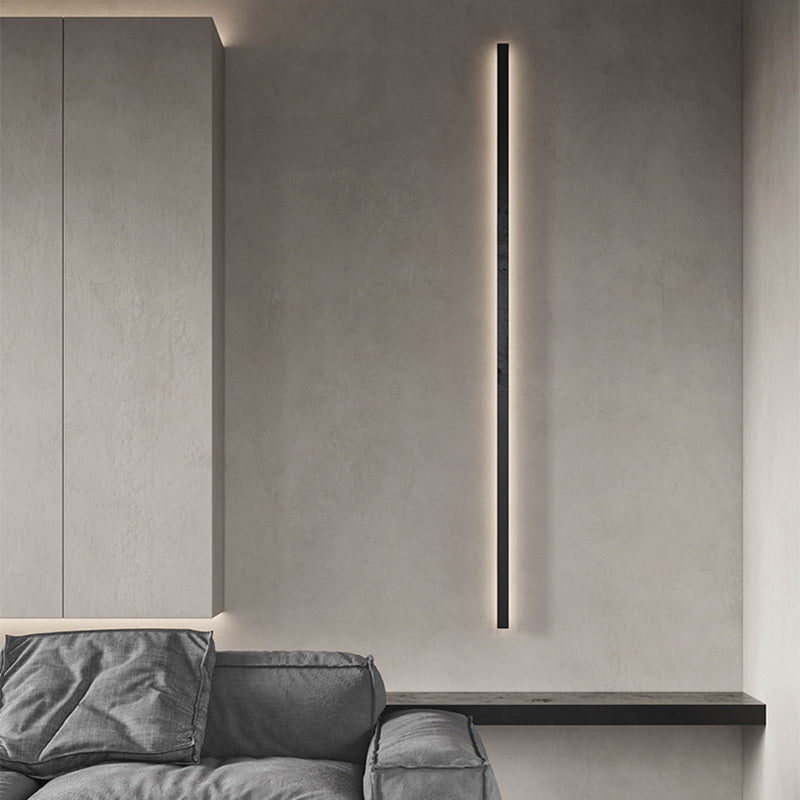 Minimalist Aluminum Iron Long Strip LED Wall Sconce Lamp