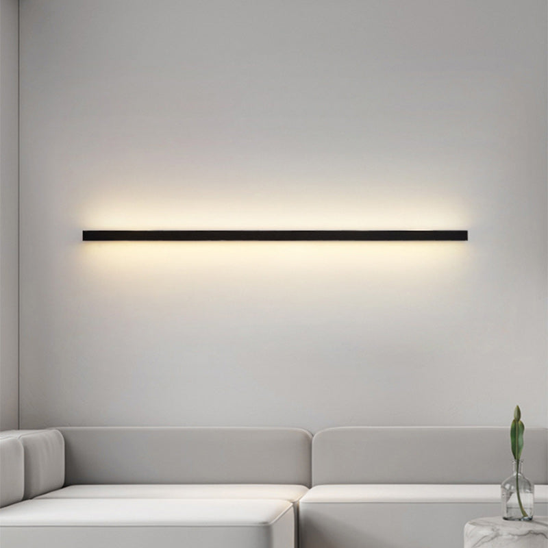 Minimalist Aluminum Iron Long Strip LED Wall Sconce Lamp