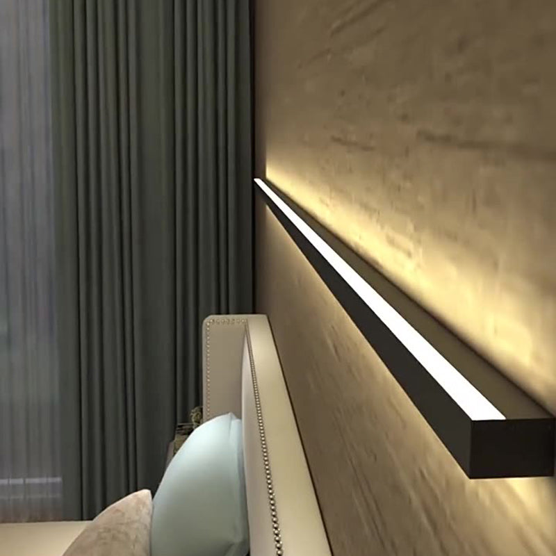 Minimalist Aluminum Iron Long Strip LED Wall Sconce Lamp
