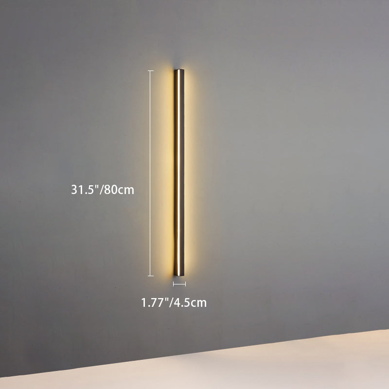 Minimalist Aluminum Iron Long Strip LED Wall Sconce Lamp
