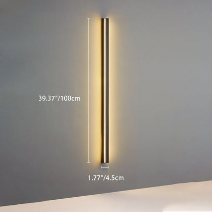 Minimalist Aluminum Iron Long Strip LED Wall Sconce Lamp