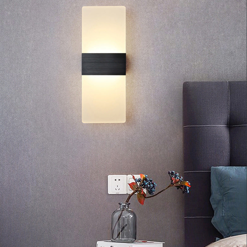 Simplicity Acrylic Aluminum Rectangle LED Wall Sconce Lamp