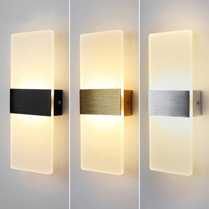 Simplicity Acrylic Aluminum Rectangle LED Wall Sconce Lamp