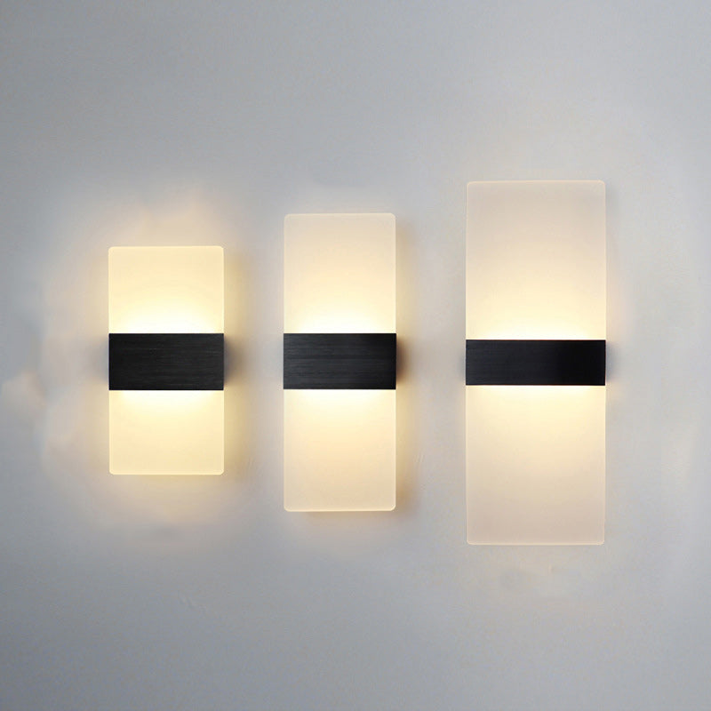 Simplicity Acrylic Aluminum Rectangle LED Wall Sconce Lamp