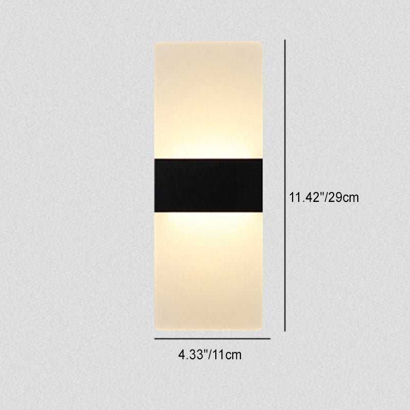 Simplicity Acrylic Aluminum Rectangle LED Wall Sconce Lamp