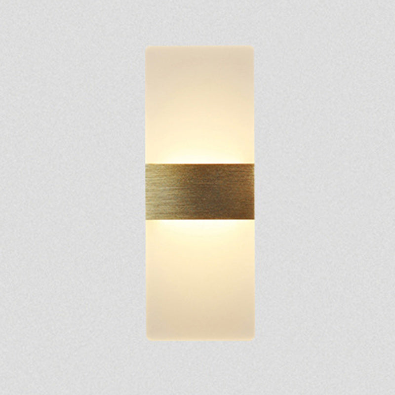Simplicity Acrylic Aluminum Rectangle LED Wall Sconce Lamp