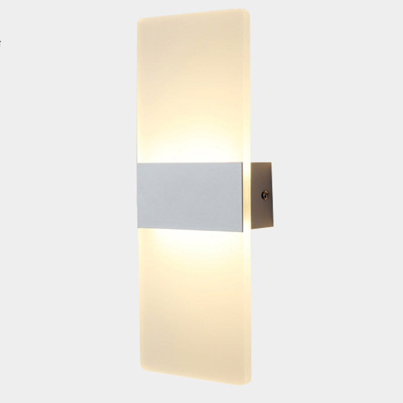 Simplicity Acrylic Aluminum Rectangle LED Wall Sconce Lamp