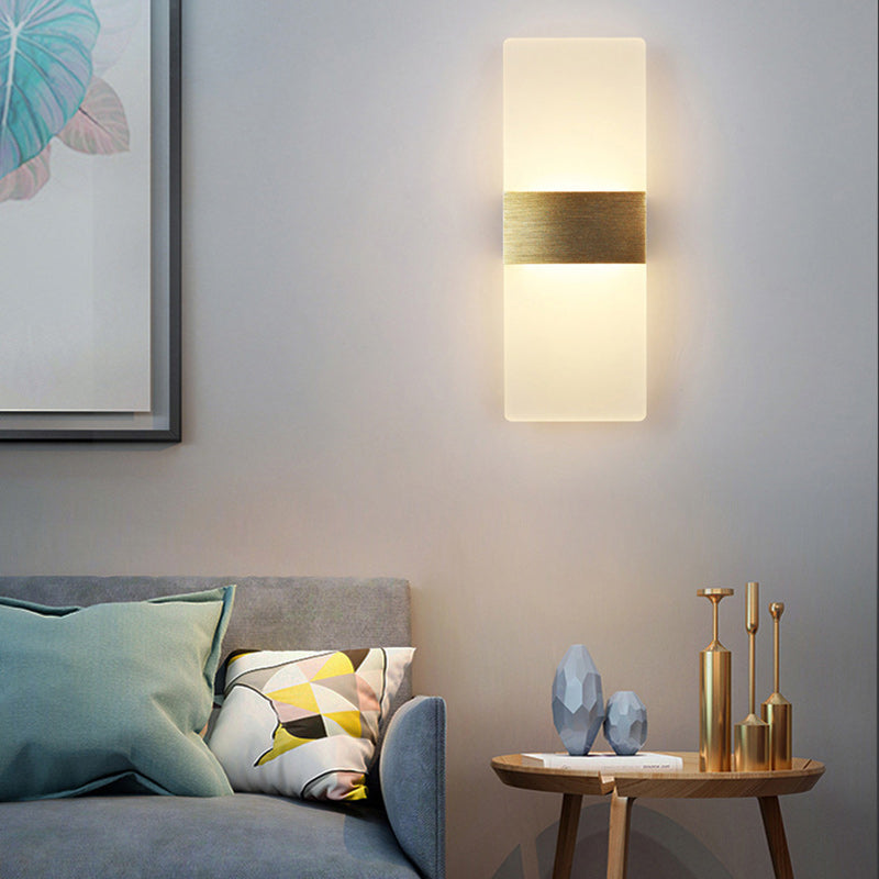 Simplicity Acrylic Aluminum Rectangle LED Wall Sconce Lamp