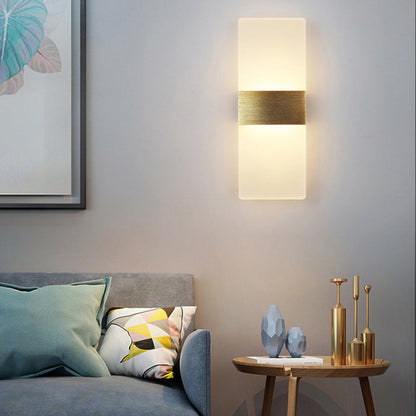 Simplicity Acrylic Aluminum Rectangle LED Wall Sconce Lamp