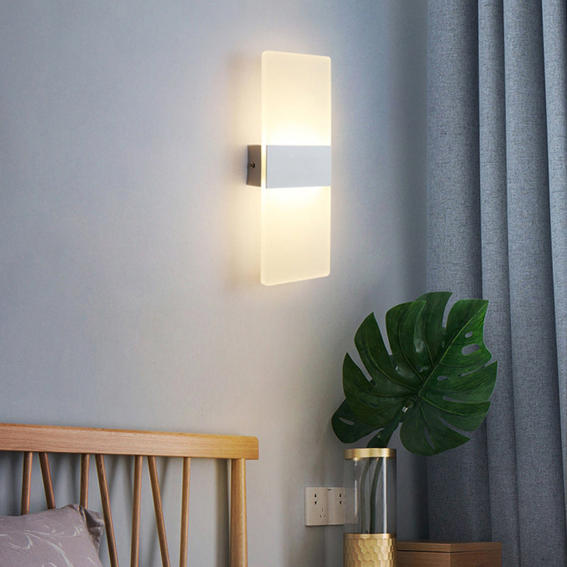 Simplicity Acrylic Aluminum Rectangle LED Wall Sconce Lamp