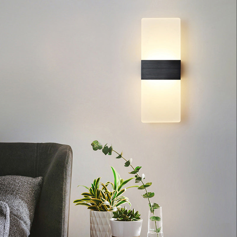Simplicity Acrylic Aluminum Rectangle LED Wall Sconce Lamp